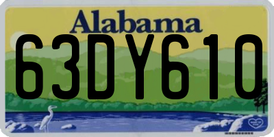 AL license plate 63DY610