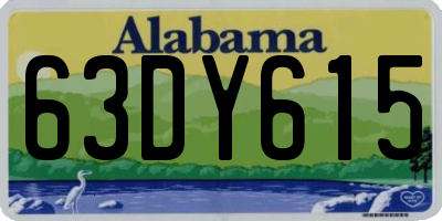 AL license plate 63DY615