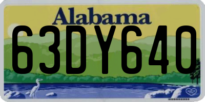 AL license plate 63DY640