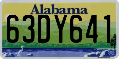 AL license plate 63DY641