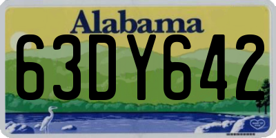 AL license plate 63DY642