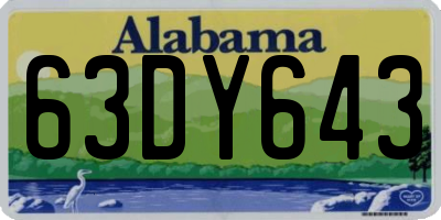 AL license plate 63DY643