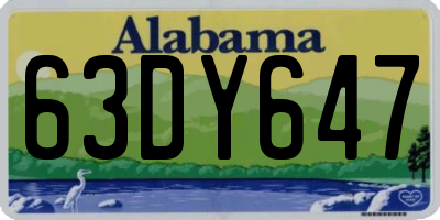 AL license plate 63DY647