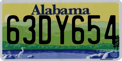 AL license plate 63DY654