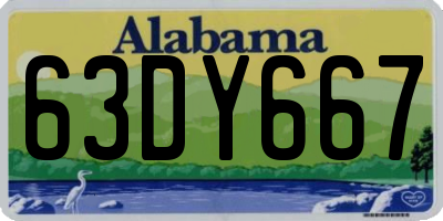 AL license plate 63DY667