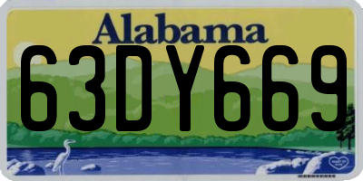 AL license plate 63DY669