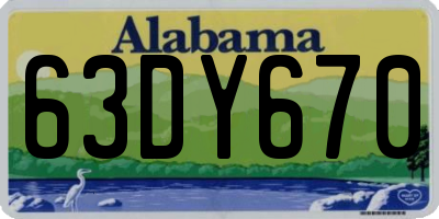 AL license plate 63DY670