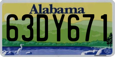 AL license plate 63DY671
