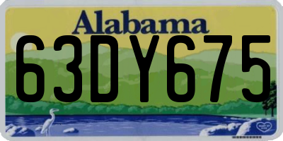 AL license plate 63DY675