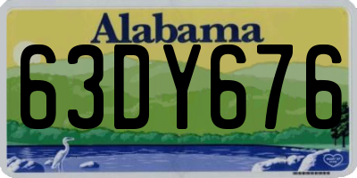 AL license plate 63DY676
