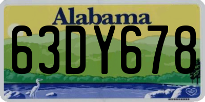 AL license plate 63DY678