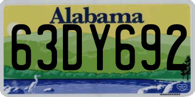 AL license plate 63DY692