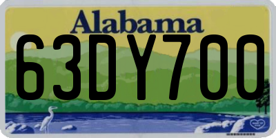 AL license plate 63DY700