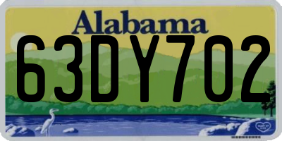 AL license plate 63DY702