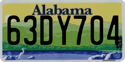 AL license plate 63DY704