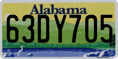 AL license plate 63DY705