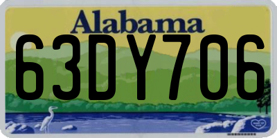 AL license plate 63DY706