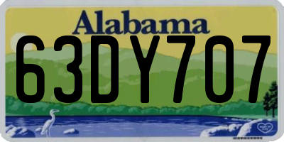 AL license plate 63DY707