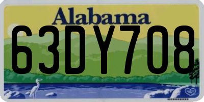 AL license plate 63DY708