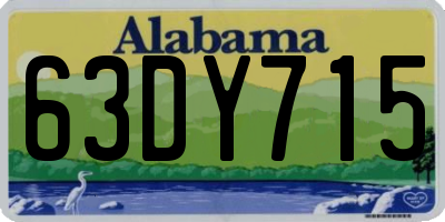 AL license plate 63DY715