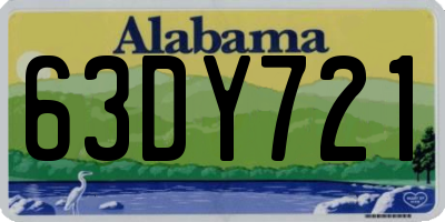 AL license plate 63DY721