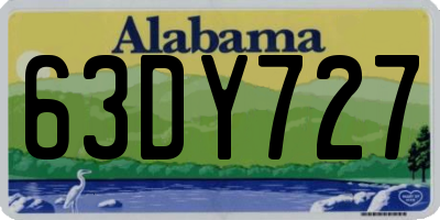 AL license plate 63DY727