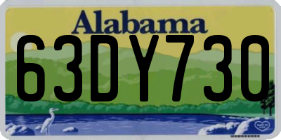 AL license plate 63DY730
