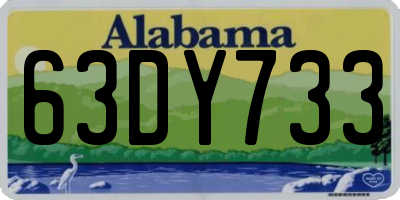 AL license plate 63DY733