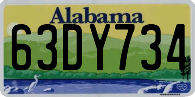 AL license plate 63DY734