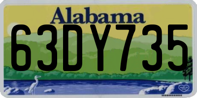 AL license plate 63DY735