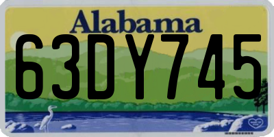 AL license plate 63DY745
