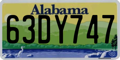 AL license plate 63DY747