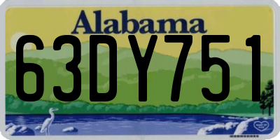 AL license plate 63DY751