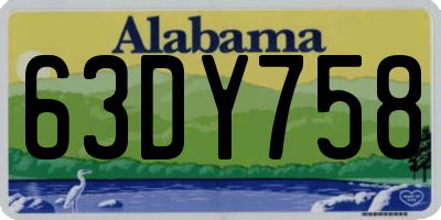 AL license plate 63DY758