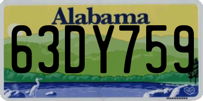 AL license plate 63DY759