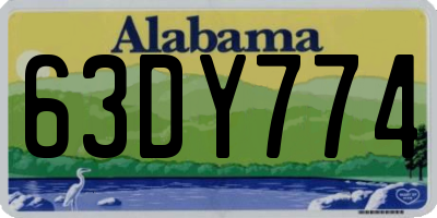 AL license plate 63DY774