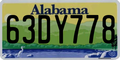 AL license plate 63DY778