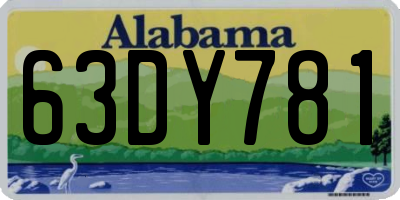 AL license plate 63DY781