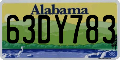 AL license plate 63DY783