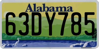 AL license plate 63DY785