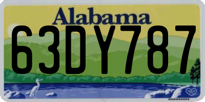 AL license plate 63DY787