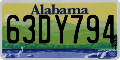 AL license plate 63DY794