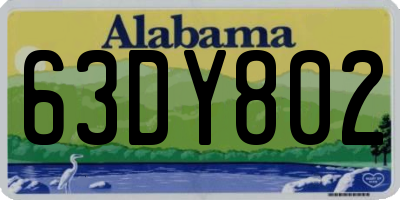 AL license plate 63DY802