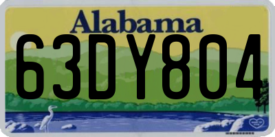 AL license plate 63DY804