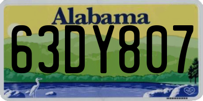 AL license plate 63DY807