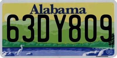 AL license plate 63DY809
