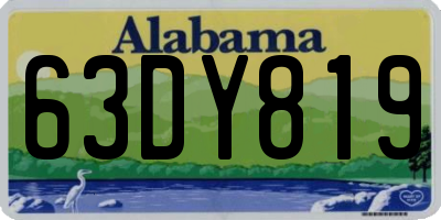 AL license plate 63DY819