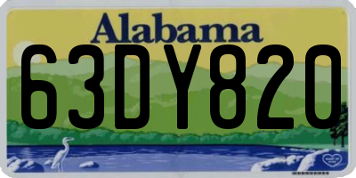 AL license plate 63DY820