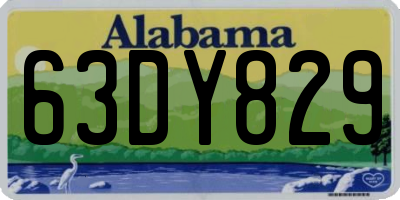 AL license plate 63DY829