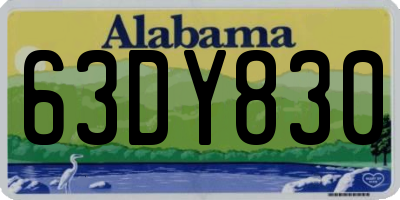 AL license plate 63DY830
